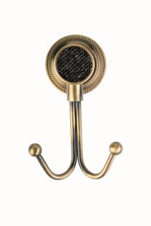 Крючок двойной Boheme Royal Cristal 10926-BR-B бронза/чёрный